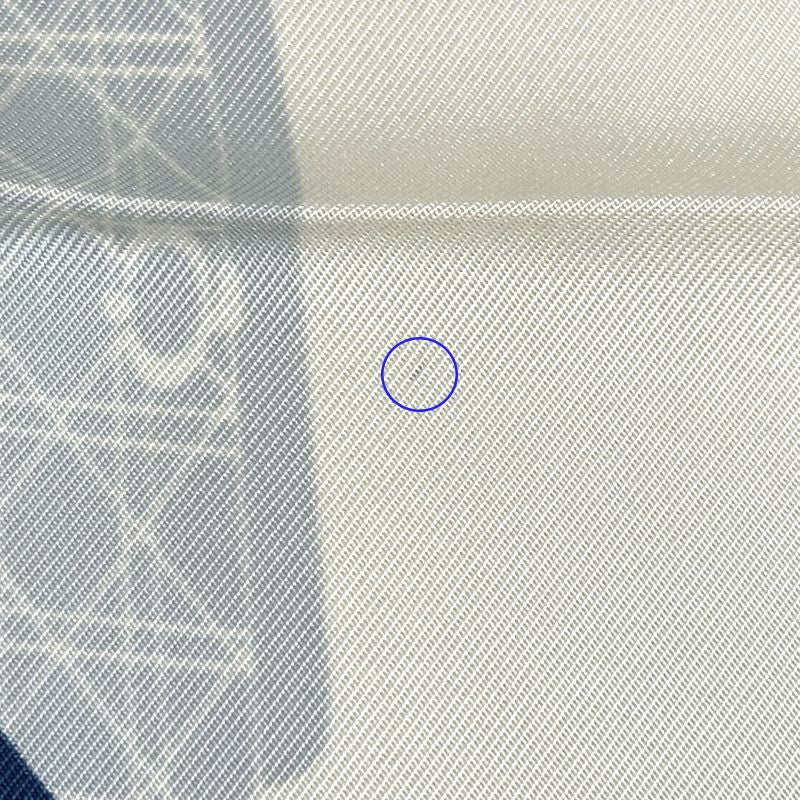 Dior Scarf Women's Branded Silk Blue Ivory Logo Bag Pattern Beautiful