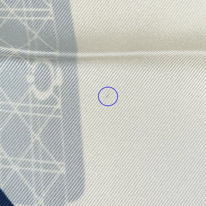 Dior Scarf Women's Branded Silk Blue Ivory Logo Bag Pattern Beautiful