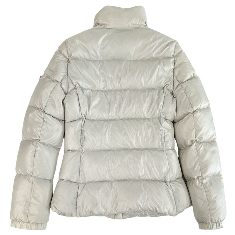 Prada Down Women's Branded Sport Down Jacket Nylon White L 40 Light Gray