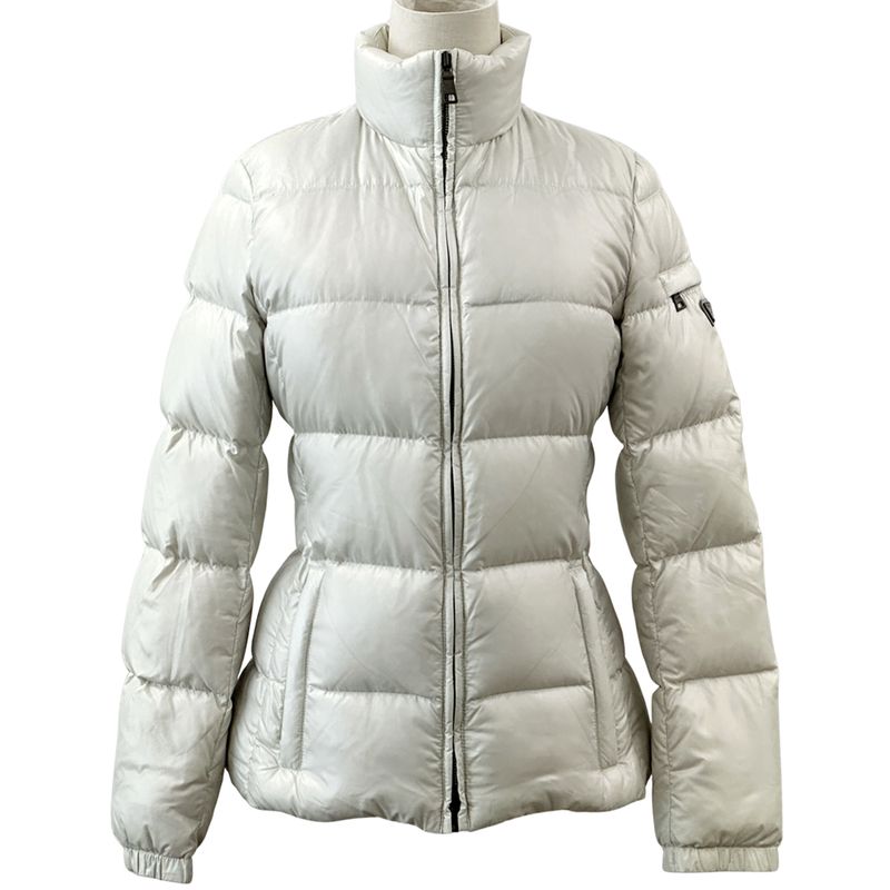 Prada Down Women's Branded Sport Down Jacket Nylon White L 40 Light Gray