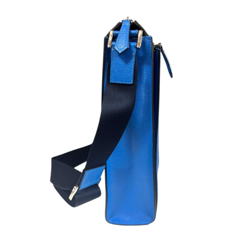 Fendi Shoulder Bag Leather 7va319 Blue Men's Fendi Preowned Fendi