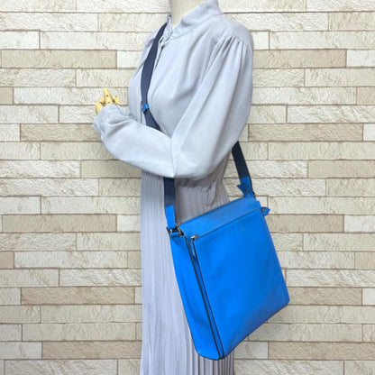 Fendi Shoulder Bag Leather 7va319 Blue Men's Fendi Preowned Fendi