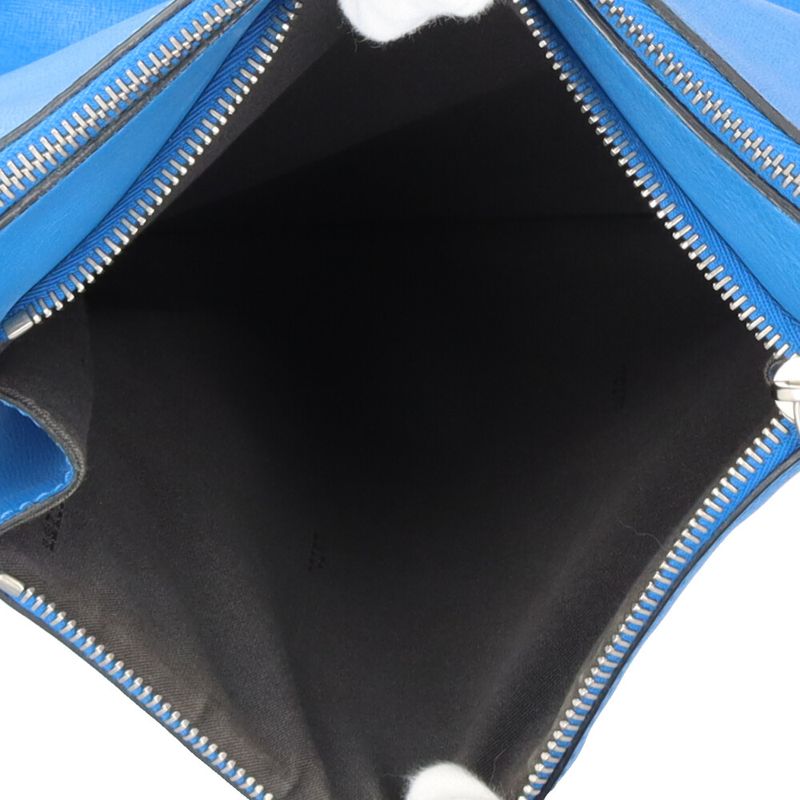 Fendi Shoulder Bag Leather 7va319 Blue Men's Fendi Preowned Fendi