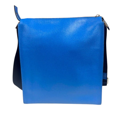 Fendi Shoulder Bag Leather 7va319 Blue Men's Fendi Preowned Fendi