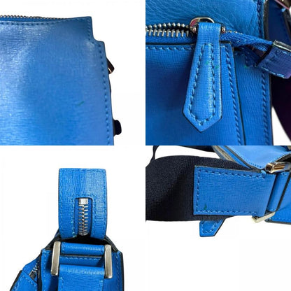 Fendi Shoulder Bag Leather 7va319 Blue Men's Fendi Preowned Fendi