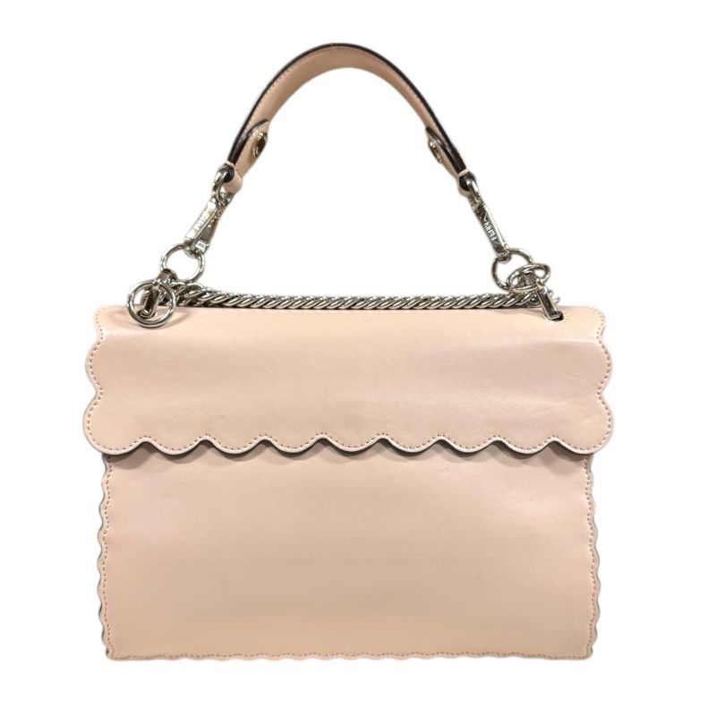 Fendi Canai Shoulder Bag Leather 8bt283 Pink Ladies Fendi Preowned Fendi