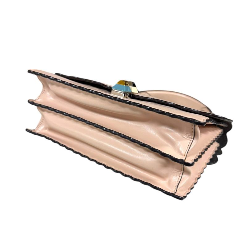 Fendi Canai Shoulder Bag Leather 8bt283 Pink Ladies Fendi Preowned Fendi