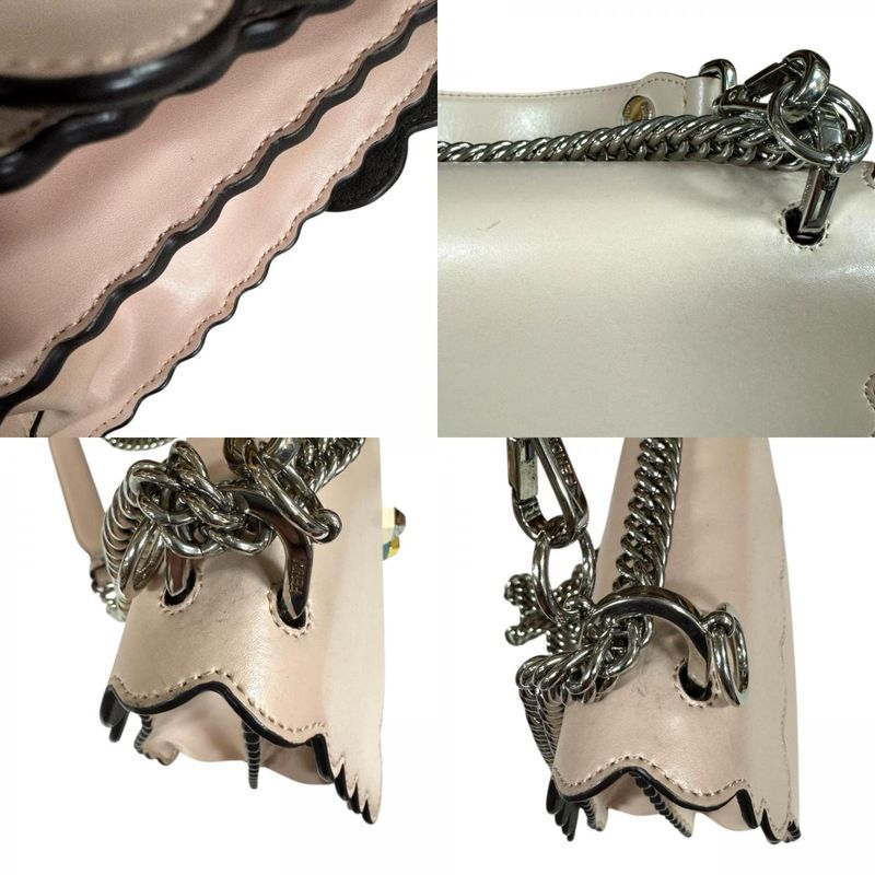 Fendi Canai Shoulder Bag Leather 8bt283 Pink Ladies Fendi Preowned Fendi