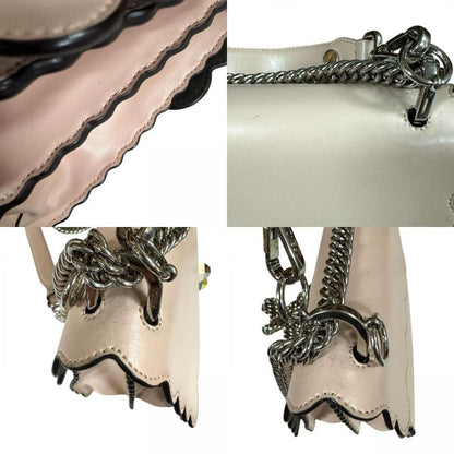 Fendi Canai Shoulder Bag Leather 8bt283 Pink Ladies Fendi Preowned Fendi