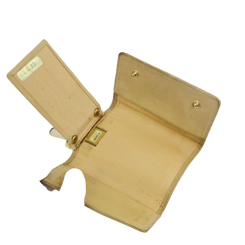 Chanel Coco Mark Caviar Skin 6-ring Key Case Beige 08bs072