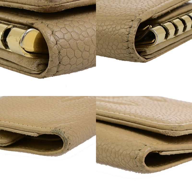 Chanel Coco Mark Caviar Skin 6-ring Key Case Beige 08bs072