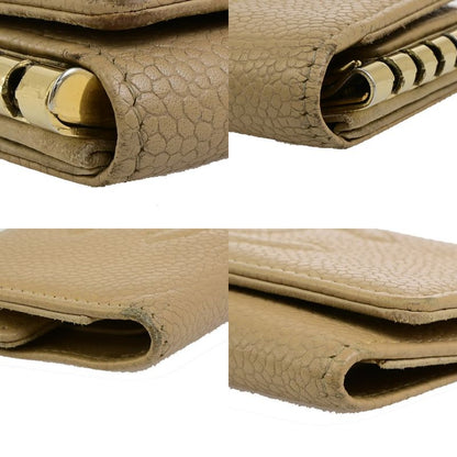 Chanel Coco Mark Caviar Skin 6-ring Key Case Beige 08bs072