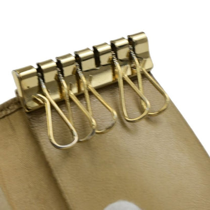 Chanel Coco Mark Caviar Skin 6-ring Key Case Beige 08bs072