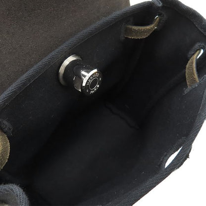 Hermes Shoulder Bag Herbag Her Bag TPM Leather Toile Officier Black Silver