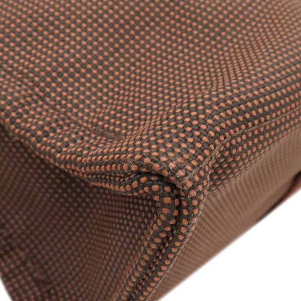 Hermes Tote Bag Her Line PM Canvas Brown Silver Hardware Brown