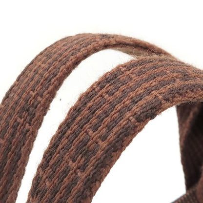 Hermes Tote Bag Her Line PM Canvas Brown Silver Hardware Brown