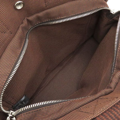Hermes Tote Bag Her Line PM Canvas Brown Silver Hardware Brown