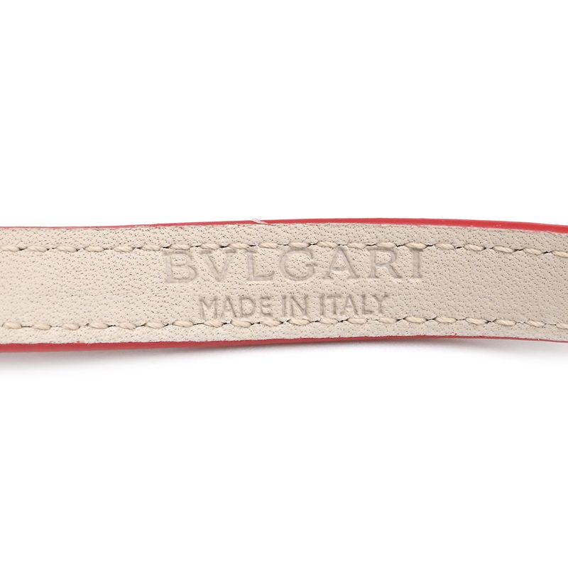 Bvlgari Bvlgari Bracelet Serpenti Forever Leather Bracelet Leather Metal Red