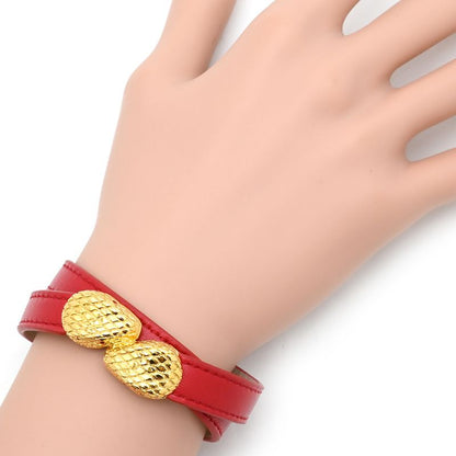 Bvlgari Bvlgari Bracelet Serpenti Forever Leather Bracelet Leather Metal Red