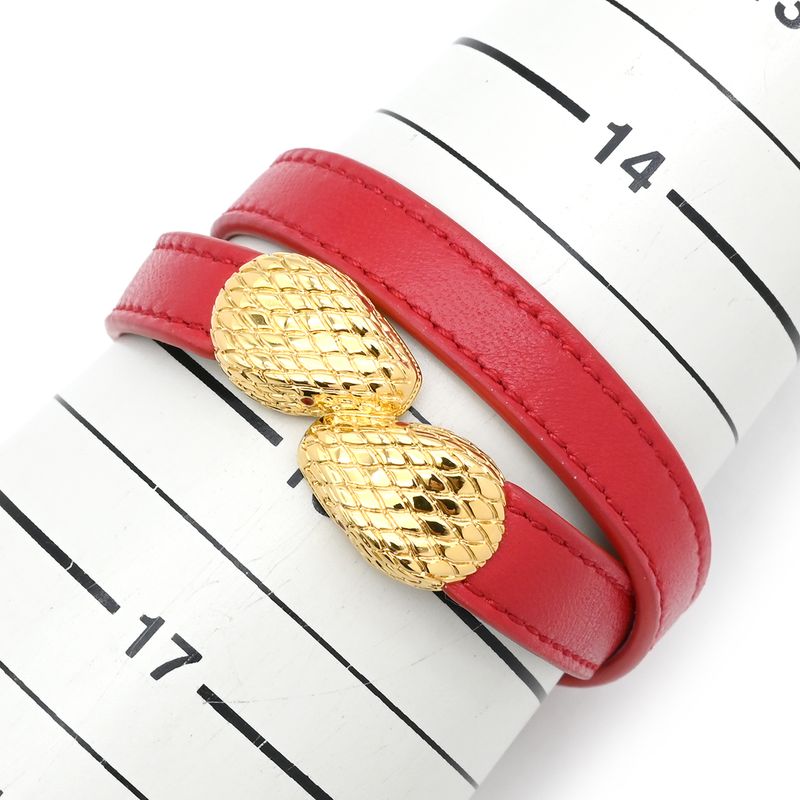 Bvlgari Bvlgari Bracelet Serpenti Forever Leather Bracelet Leather Metal Red