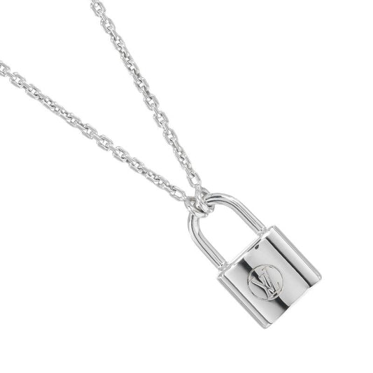 Louis Vuitton Lock-It Padlock Motif Silver 925 Ladies 8.28g Necklace