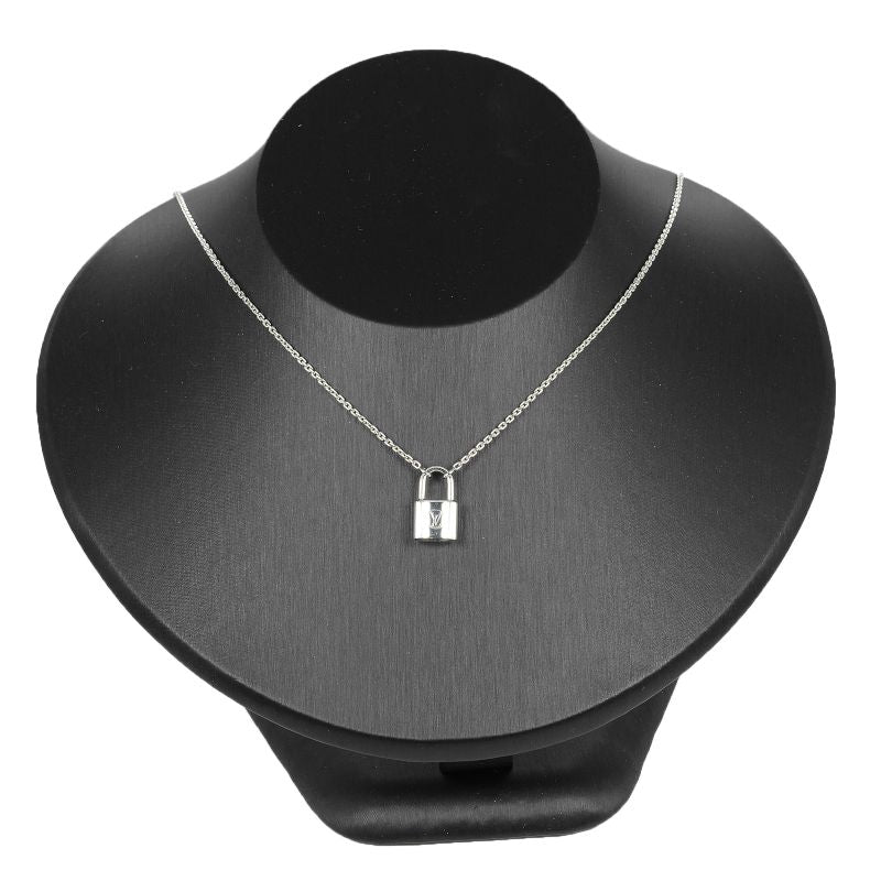 Louis Vuitton Lock-It Padlock Motif Silver 925 Ladies 8.28g Necklace