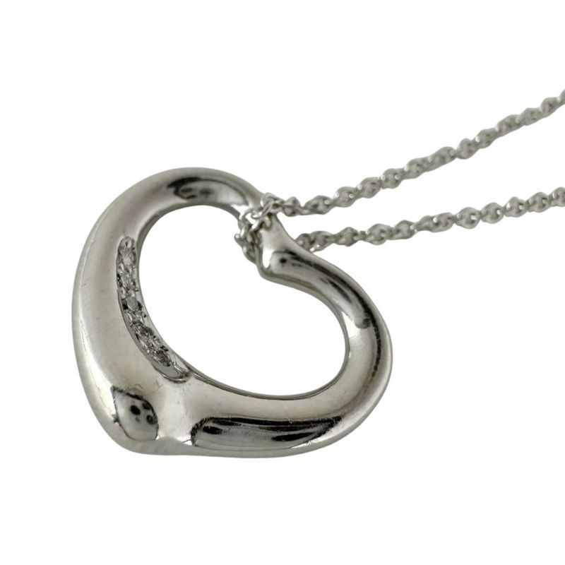 Tiffany & Co Open Heart Necklace With Diamonds