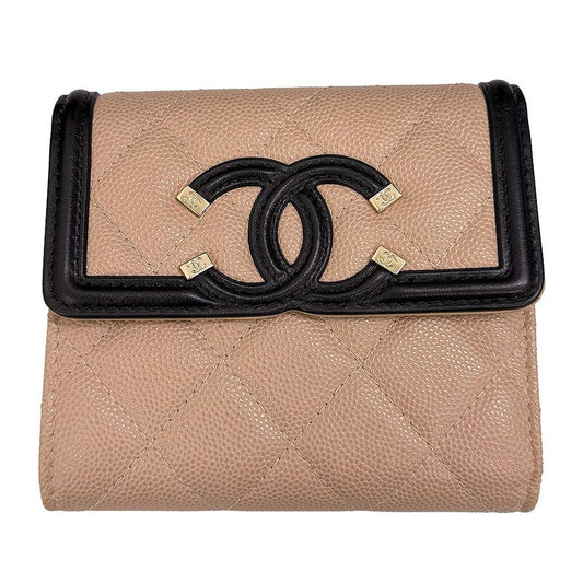 Chanel Caviar Trifold Wallet Trifold Wallet