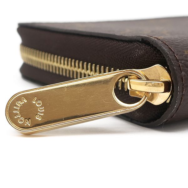 Louis Vuitton Long Wallet Zippy Wallet Monogram Canvas Brown Gold Hardware