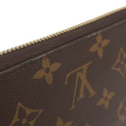 Louis Vuitton Long Wallet Zippy Wallet Monogram Canvas Brown Gold Hardware