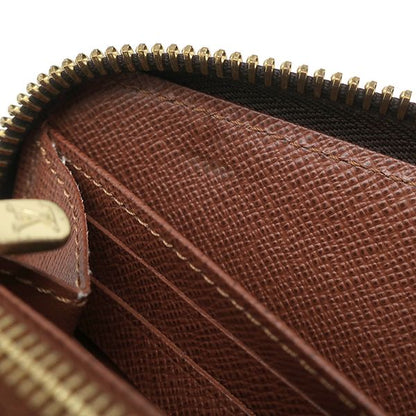 Louis Vuitton Long Wallet Zippy Wallet Monogram Canvas Brown Gold Hardware