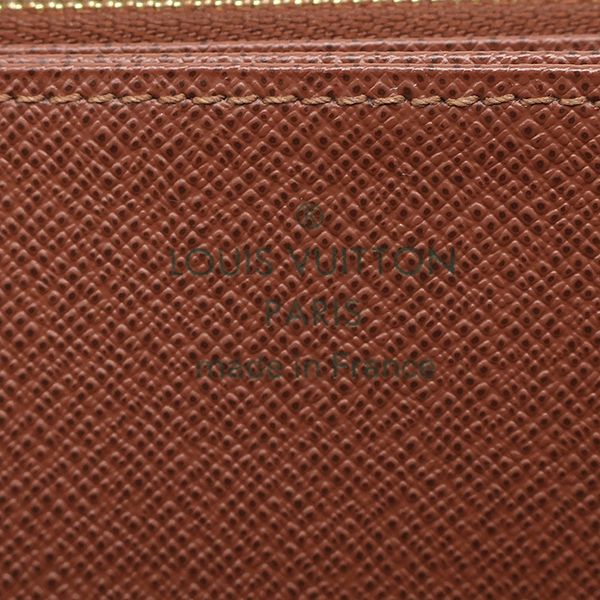 Louis Vuitton Long Wallet Zippy Wallet Monogram Canvas Brown Gold Hardware