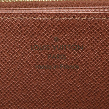 Louis Vuitton Long Wallet Zippy Wallet Monogram Canvas Brown Gold Hardware