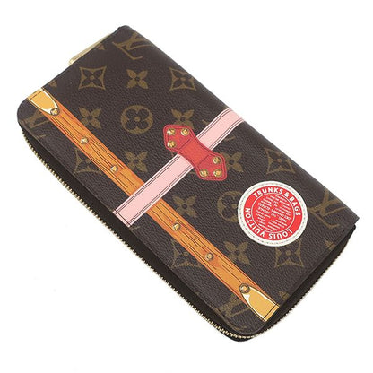 Louis Vuitton Long Wallet Zippy Wallet Summer Trunk Monogram Canvas Brown Gold