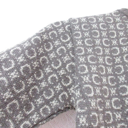 Celine Baby Kids C Macadam Long Sleeve Knit Cardigan 95cm (37.40in) Beige Kids