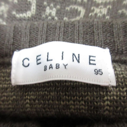 Celine Baby Kids C Macadam Long Sleeve Knit Cardigan 95cm (37.40in) Beige Kids