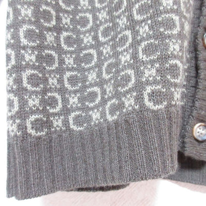 Celine Baby Kids C Macadam Long Sleeve Knit Cardigan 95cm (37.40in) Beige Kids