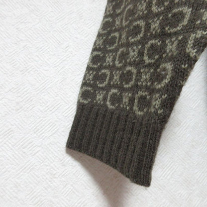 Celine Baby Kids C Macadam Long Sleeve Knit Cardigan 95cm (37.40in) Beige Kids