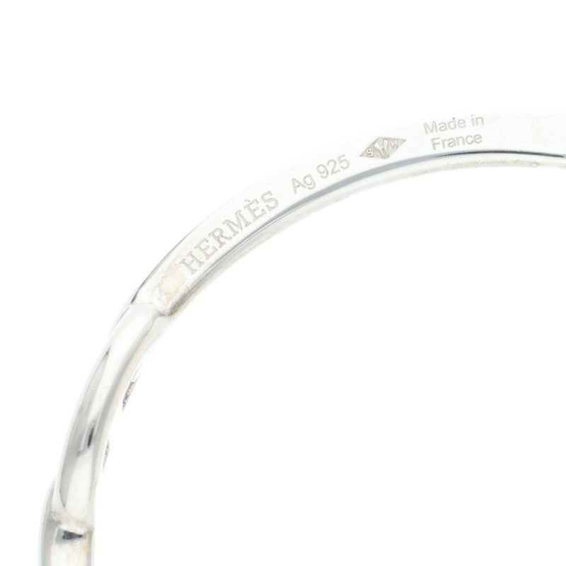 Hermes Anchene Hoop Silver Earrings Women