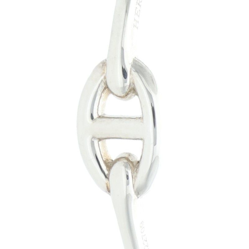Hermes Anchene Hoop Silver Earrings Women