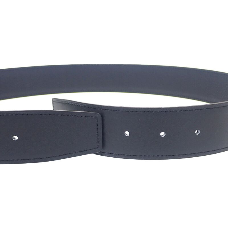 Hermes Constance Reversible 80 Belt Togo Vauchamonie Black Silver Hardware