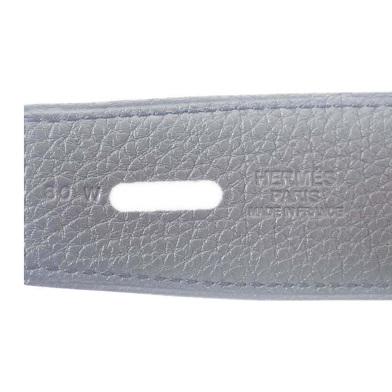 Hermes Constance Reversible 80 Belt Togo Vauchamonie Black Silver Hardware