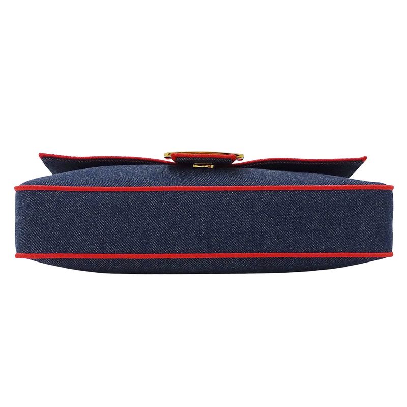 Fendi Bag Women's Brand Handbag Shoulder Bag 2way Mamma Bucket Denim Blue