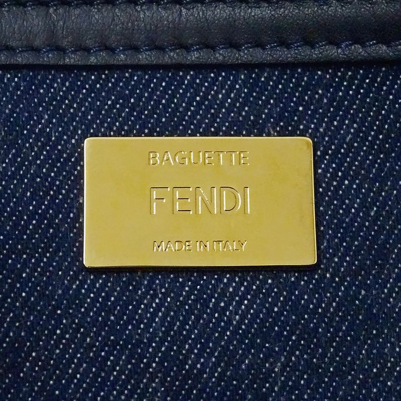 Fendi Bag Women's Brand Handbag Shoulder Bag 2way Mamma Bucket Denim Blue