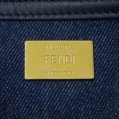 Fendi Bag Women's Brand Handbag Shoulder Bag 2way Mamma Bucket Denim Blue