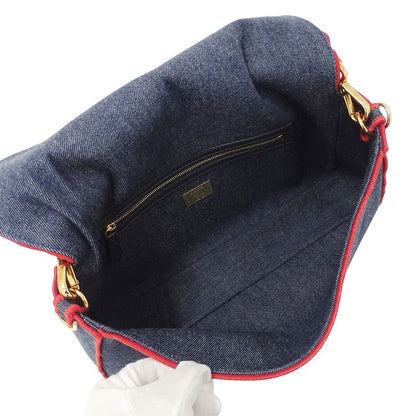 Fendi Bag Women's Brand Handbag Shoulder Bag 2way Mamma Bucket Denim Blue