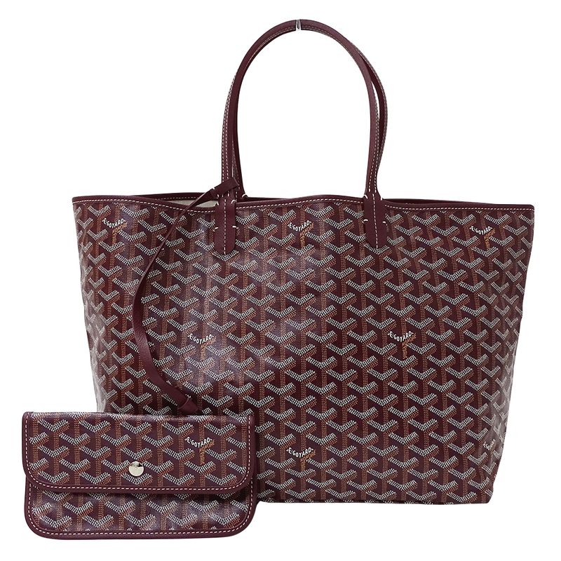 Goyard Bag Women's Brand Tote Saint Louis PM Coated Canvas Bordeaux Wine Red