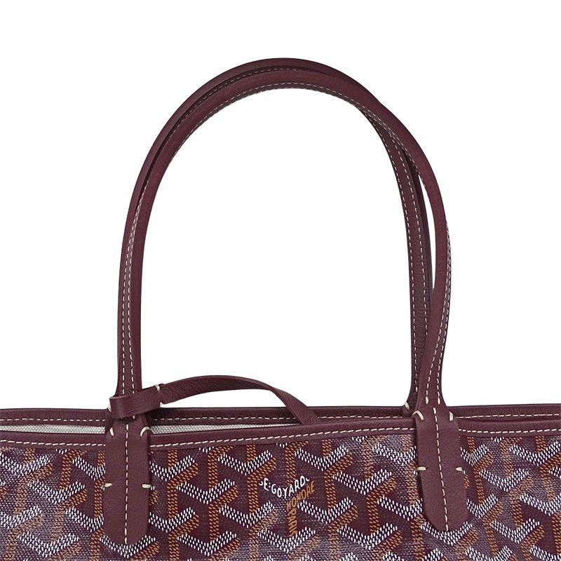 Goyard Bag Women's Brand Tote Saint Louis PM Coated Canvas Bordeaux Wine Red