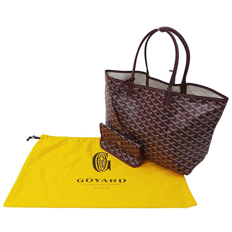 Goyard Bag Women's Brand Tote Saint Louis PM Coated Canvas Bordeaux Wine Red