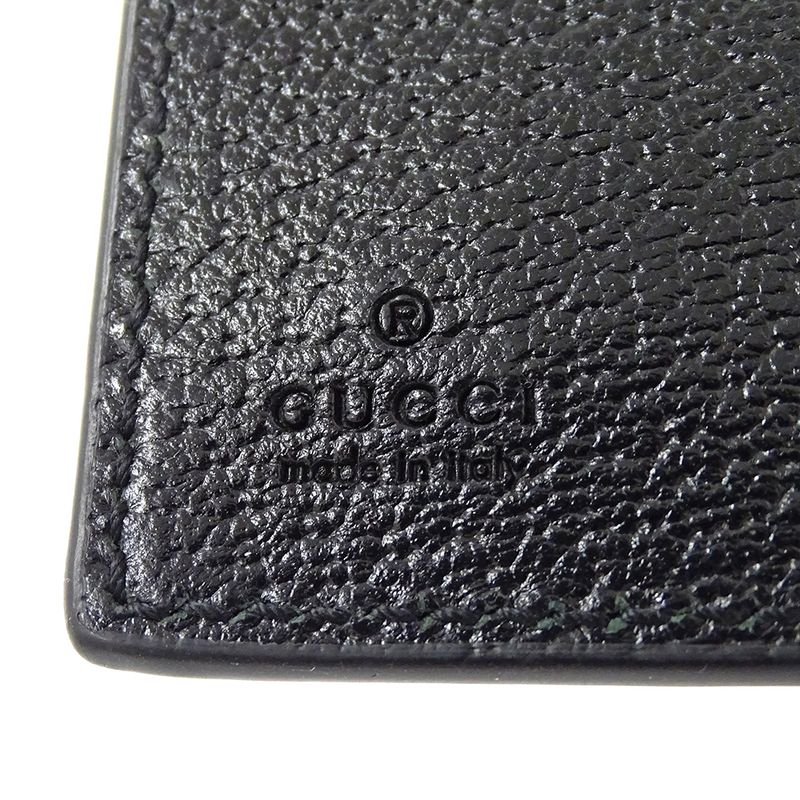Gucci Card Case Men's Brand GG Marmont Business Card Holder Leather Black